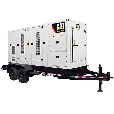 trailer-mounted Caterpillar mobile diesel generator